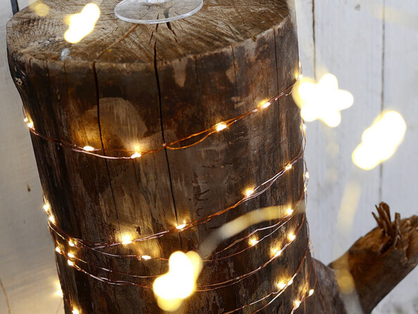 Guirlande lumineuse solaire 32 m en fils de cuivre