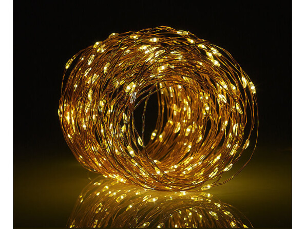Guirlande lumineuse extérieure solaire 32 m en fils de cuivre