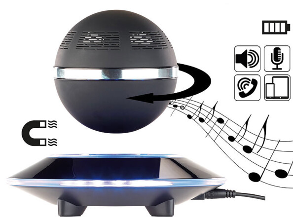 enceinte de salon design a levitation magnetique 10w auvisio