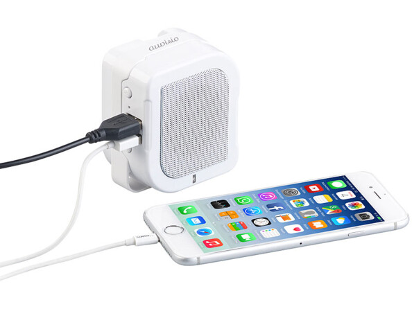 Haut-parleur nomade 2 en 1 avec fonction bluetooth et recharge USB