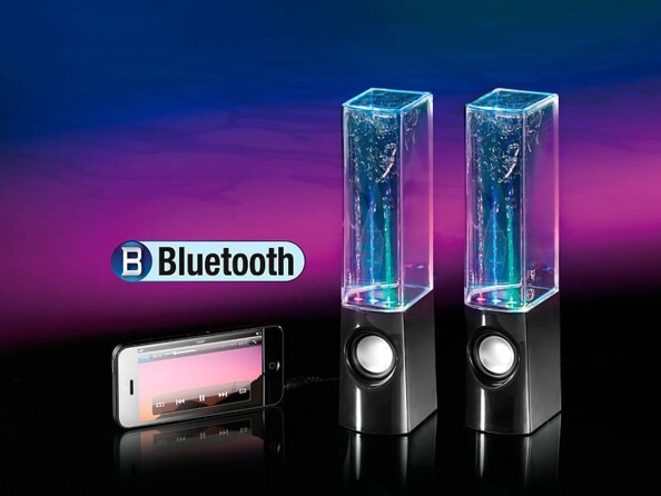 Haut-parleurs Bluetooth avec jeux d'eau et effets lumineux