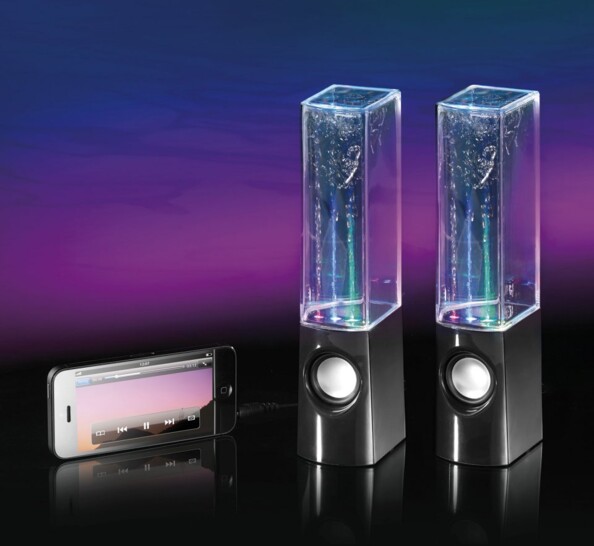 Haut-parleurs Bluetooth avec jeux d'eau et effets lumineux