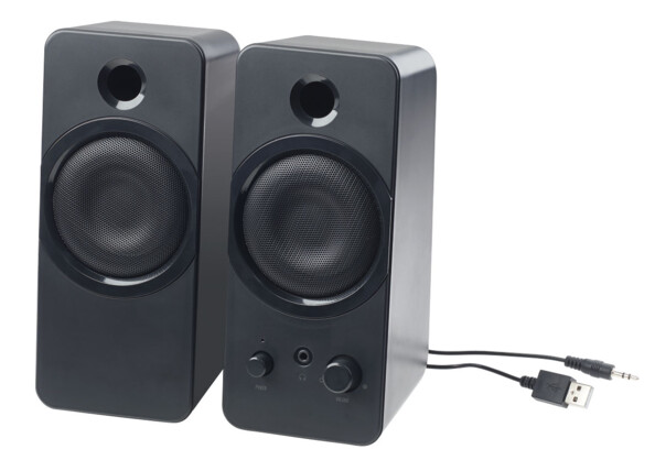 Haut-parleurs USB stéréo. Compatible Mac & PC