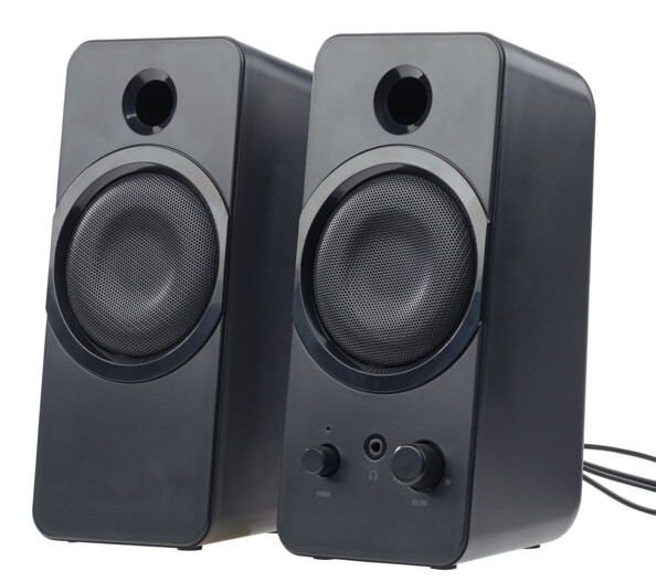 pack de 2 mini enceintes audio msx-150 auvisio stereo 20W