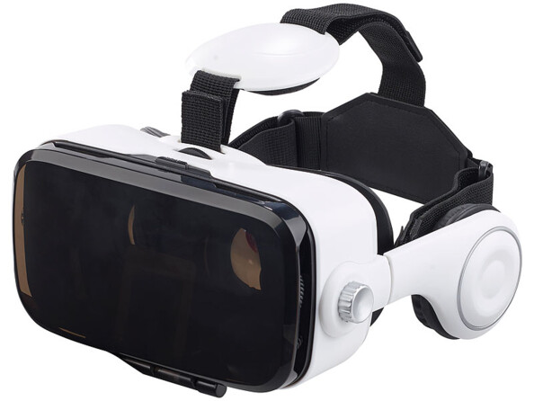 masque VR reglable pour smartphone 4 5 6 pouces avec ecouteurs intégrés vrb703d auvisio