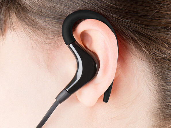 ecouteur bluetooth intra auriculaire avec crochet lobe d'oreille spécial running course à pied par auvisio