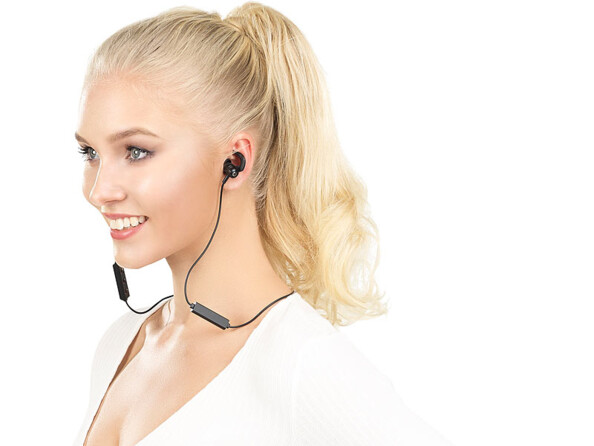 Micro-casque stéréo In-Ear magnétique avec bluetooth multipoint et auto-pairing