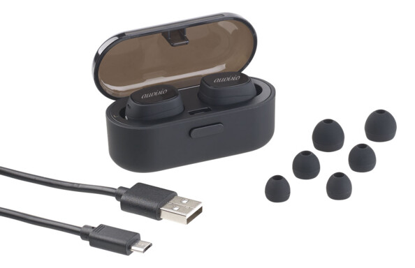 Oreillettes stéréo True Wireless In-Ear avec bluetooth et étui de chargement