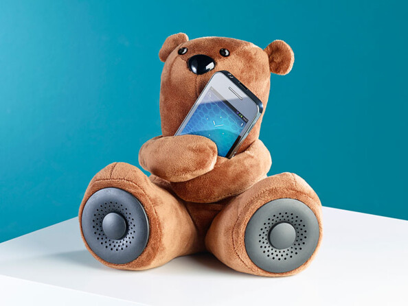 Ours en peluche enceinte avec bluetooth et kit mains libres