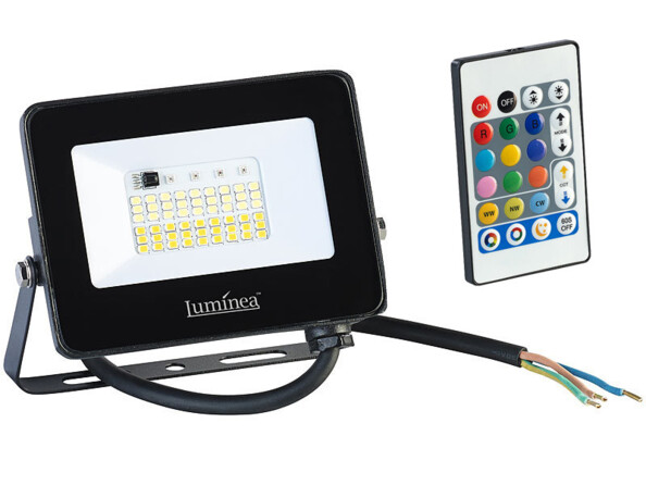 Projecteur LED RVB CCT 15 W d'extérieur télécommandé LED-170