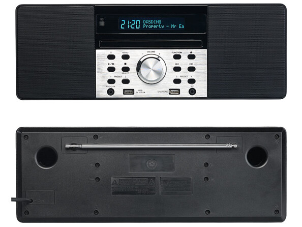 Radio numérique DAB+/FM & lecteur CD avec fonctions bluetooth et chargement USB DOR-600