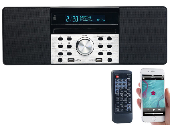 Radio numérique DAB+/FM & lecteur CD avec fonctions bluetooth et chargement USB DOR-600
