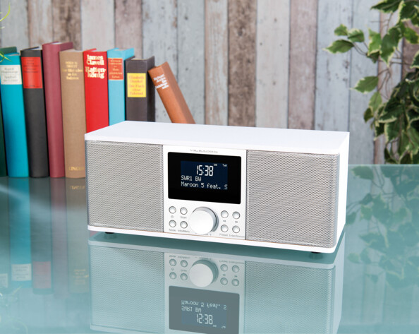 Radio numérique stéréo DAB+/FM avec fonctions bluetooth & réveil DOR-500 - Blanc