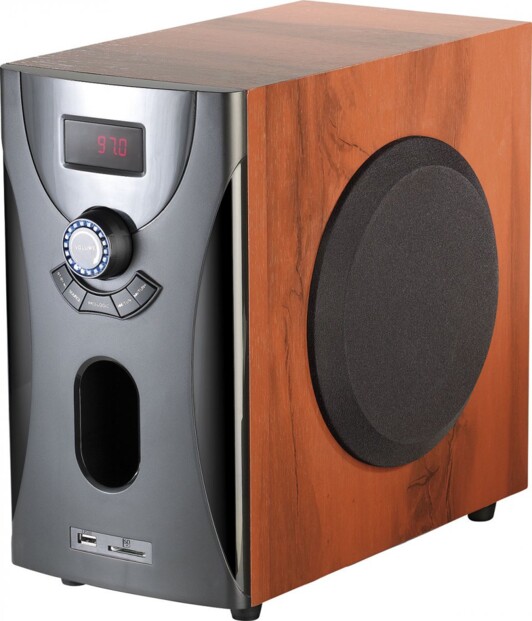 Système audio home cinema Surround 5.1 avec radio / MP3 - Style Bois