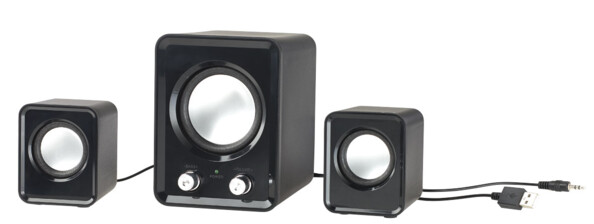 Système de haut-parleurs 2.1 USB 10 W avec subwoofer