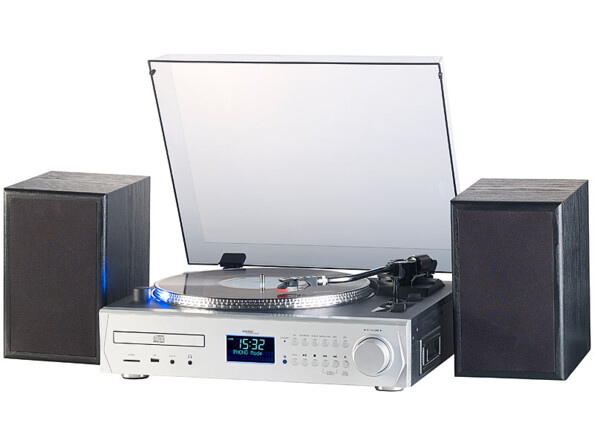Tourne-disque & encodeur numérique multifonction MHX-620.dab Auvisio