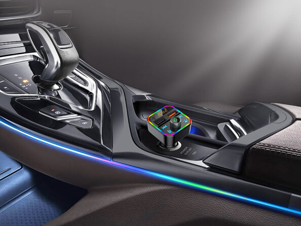 Transmetteur FM avec bluetooth 5.0 FMX-550.BT. 2 ports de chargement USB A