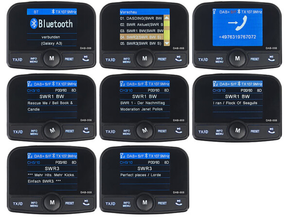Transmetteur FM avec bluetooth et récepteur DAB/DAB+ "FMX-640.dab"