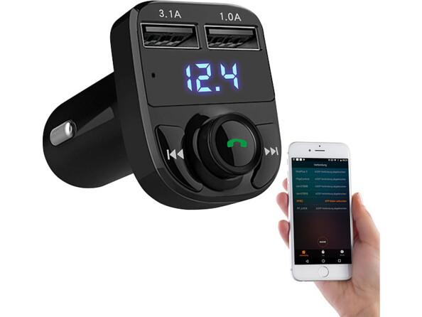 Transmetteur FM/bluetooth avec chargement USB et mains libres "FMX-540.fs"