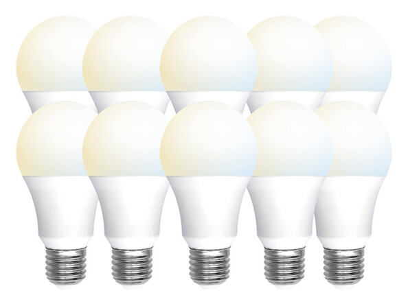 10 ampoules LED connectées E27 / 9 W / 2700 – 6500 K / CCT LAV-110.w