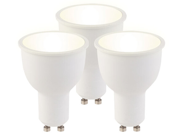 3 ampoules LED connectées GU10 4,5 W LAV-45.m - Blanc chaud