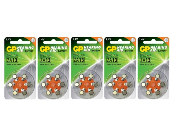 Lot de 30 piles bouton PR48 de la marque GP Batteries.
