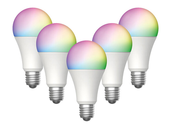 5 ampoules LED connectées LAV-150.rgbw par Luminea Home Control