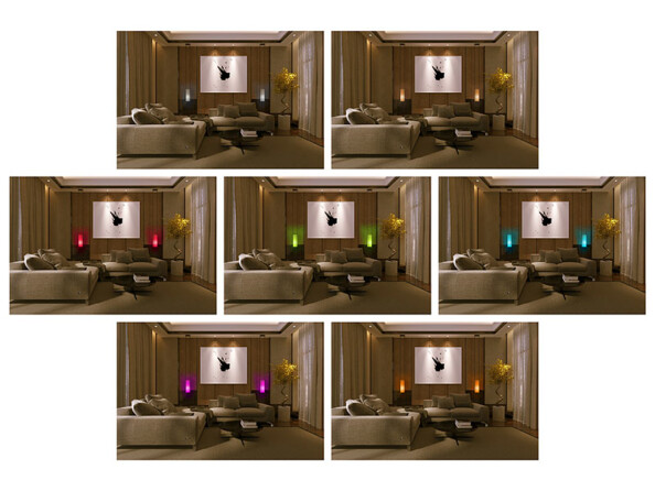 Ampoule LED connectée LAV-155.rgbw mise en situation.