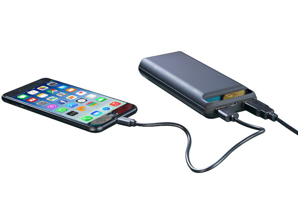 Batterie d'appoint USB externe ultra plate 20000 mAh - 2,4 A - 12 W PB-190