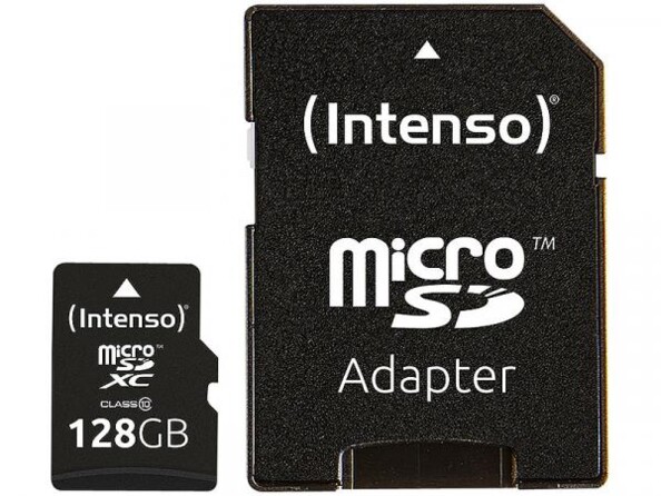 Carte mémoire microSDXC 128 Go, Classe 10, avec adaptateur SD