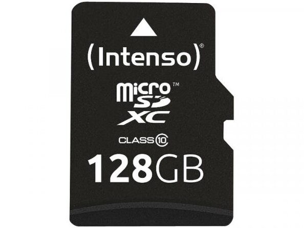 Carte mémoire microSDXC 128 Go, Classe 10, avec adaptateur SD