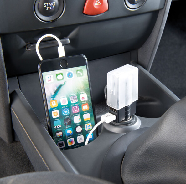 Chargeur allume-cigare et secteur 2 en 1 à 2 ports USB