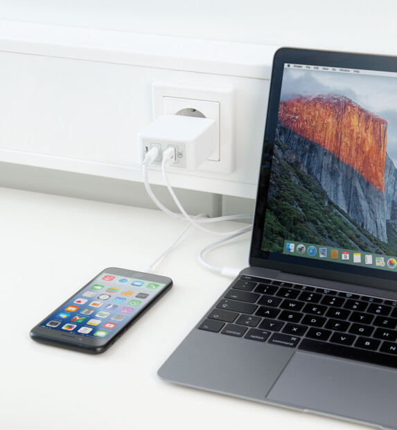 Chargeur secteur USB A & C / 6 A avec fonction Quick Charge