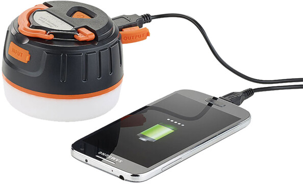 Lampe de camping 3 en 1 avec fonction batterie d'appoint 5200 mAh