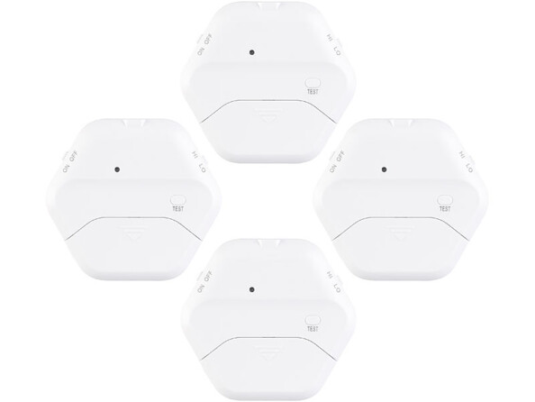 4 détecteurs de bris de vitre ultraplats, 95 dB