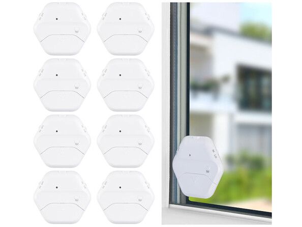 8 détecteurs de bris de vitre ultraplats, 95 dB