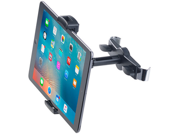 mise en situation du support de tablette pour appui-tête