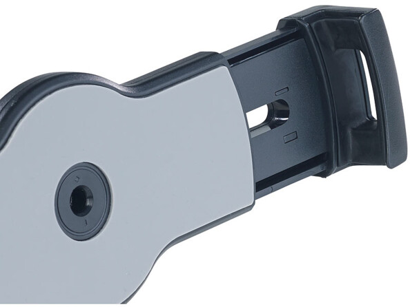 Zoom sur détails du support de tablette pour voiture