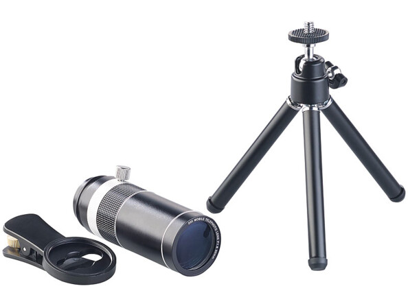 Téléobjectif pour smartphone 20x et trépied CVL-200.tel - Avec déclencheur