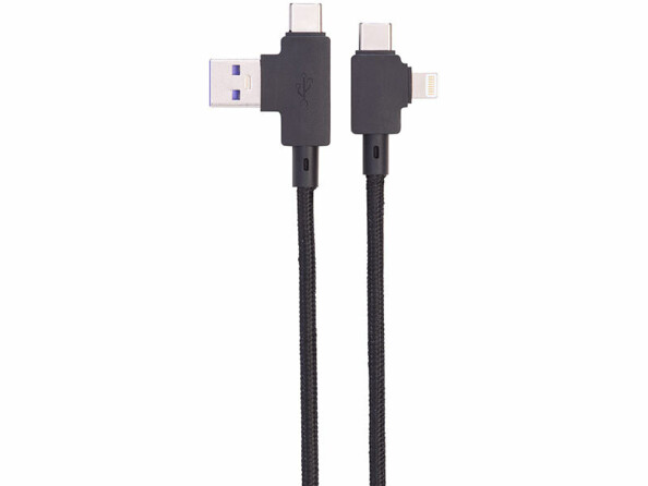 câble USB-A / USB-C vers USB-C / Lightning - 30 cm