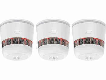 3 mini détecteurs de fumée Ø 5 cm photoéclectrique