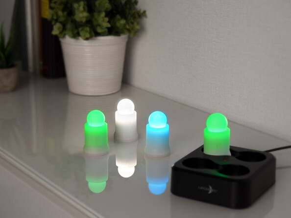 4 bougies LED RVBB connectées étanches