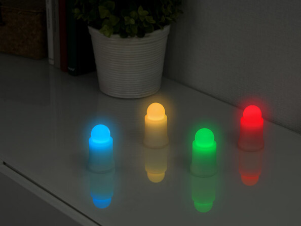 4 bougies LED RVBB connectées étanches