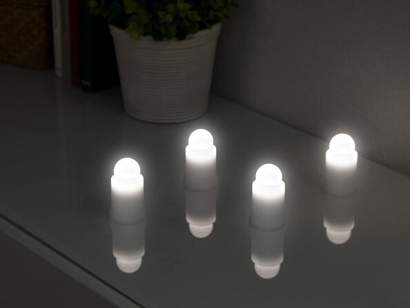 4 bougies LED RVBB connectées étanches