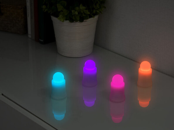 4 bougies LED RVBB connectées étanches