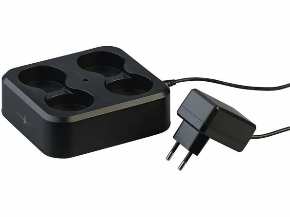 Station de chargement filaire avec chargeur secteur coloris noir pour chargement des bougies LED