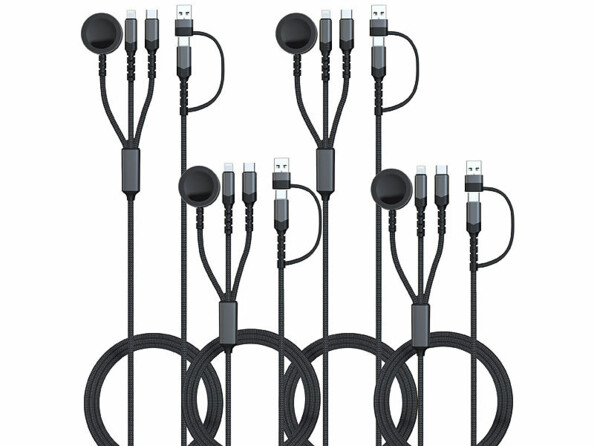 4 câbles de chargement rapide pieuvres pour Apple Watch et iPhone de la marque Callstel