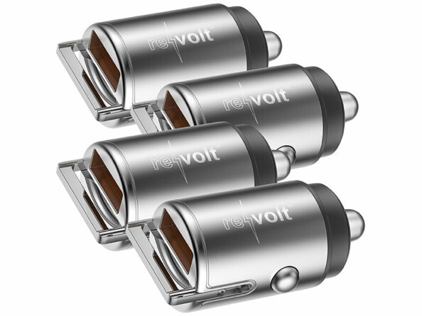 4 chargeurs allume-cigare USB-C Power Delivery / USB-A Quick Charge 3.0 de la marque Revolt