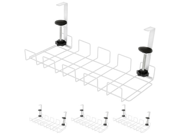 4 paniers à câbles, supports pour prises et organiseurs pour bureau de la marque Callstel