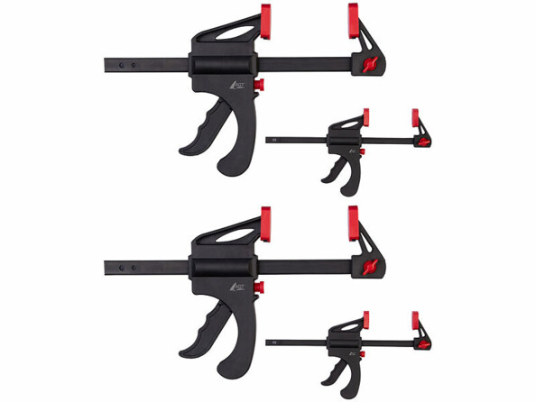 4 serre-joints à une main en acier et nylon